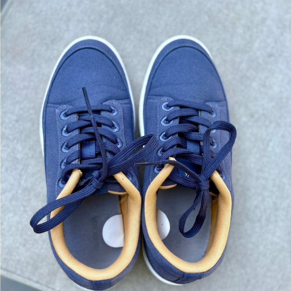Allbirds Canvas Pacers Shoes Women’s 6 Blue White Lace Up Comfort Sneakers - Picture 5 of 9